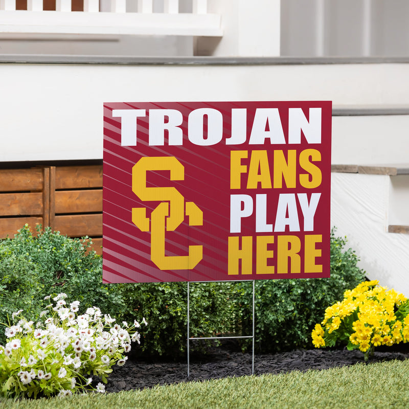 University of Southern California Yard Sign "Fans Play Here"