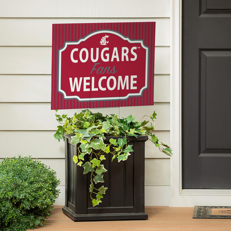 Washington State University Yard Sign, "Fans Welcome"