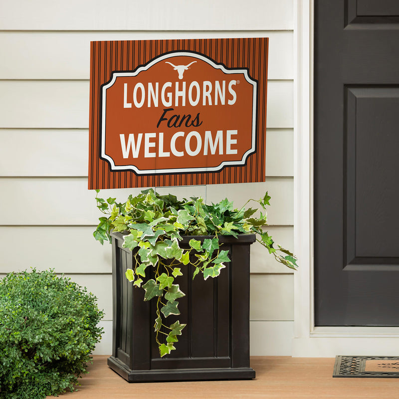 University of Texas Yard Sign, "Fans Welcome"