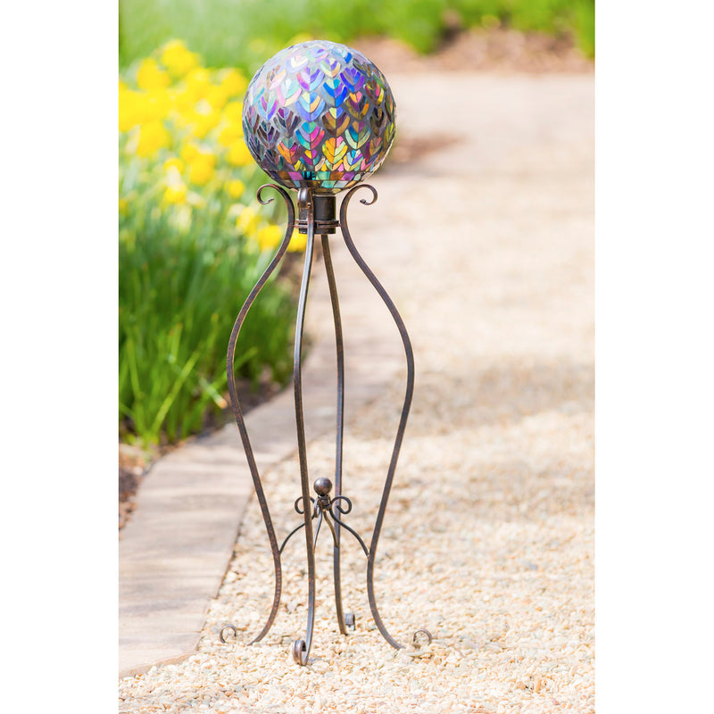 Evergreen Gazing Ball,Gazing Ball Stand,9.5x9.5x30 Inches