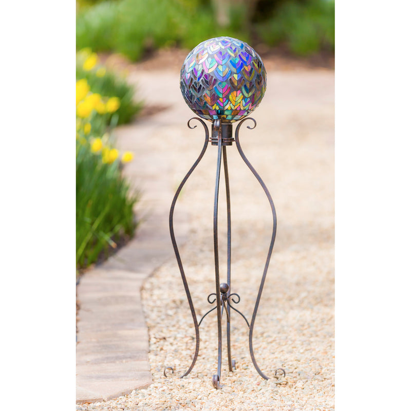 Evergreen Gazing Ball,Gazing Ball Stand,9.5x9.5x30 Inches