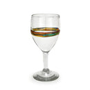 Rainbow Recycled Wine Glass