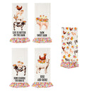 Petal & Plow Kitchen Towels Tea Towel Set Program, Farm Animals, Asst of 3