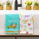 Bunny Blooms Kitchen Towels Tea Towel Set Program, Easter, 4 Asst Sets of 2, 12 SEts Total