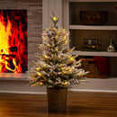 Woodland Storybook Faux Floral Table Decor Artificial Frosted Pine, 35"H