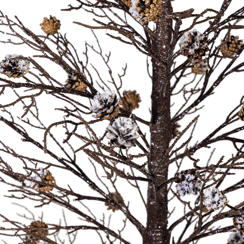 Woodland Storybook Tree Pine Cone Frosted Indoor/Outdoor LED Tree, 72"H