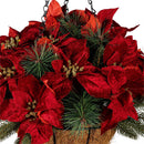Feels Like The Holidays Hanging Décor Artificial Basket, 12"H