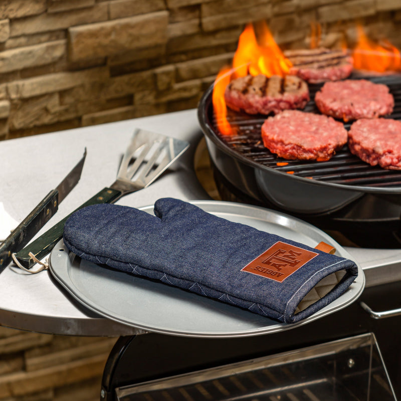 Oven Mitt, Denim,  Texas A&M,4omd969