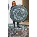 4' Indoor/Outdoor Round Rug Terracotta,4or132