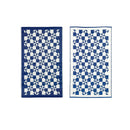 Reversible Weather-Resistant Rug 3'x5' Navy and White Stars