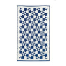 Reversible Weather-Resistant Rug 3'x5' Navy and White Stars