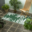 Reversible Weather-Resistant Rug 3'x5' Green Palms