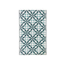 Reversible Weather-Resistant Rug 3'x5' Blue Quilted Lattice
