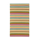 Reversible Weather-Resistant 3x5 Rug, Multi-Colored Stripes