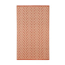 Reversible Weather-Resistant 3x5 Rug, Terracotta Stacked Leaves