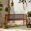 Reversible Weather-Resistant 3x5 Rug, Big Leaves