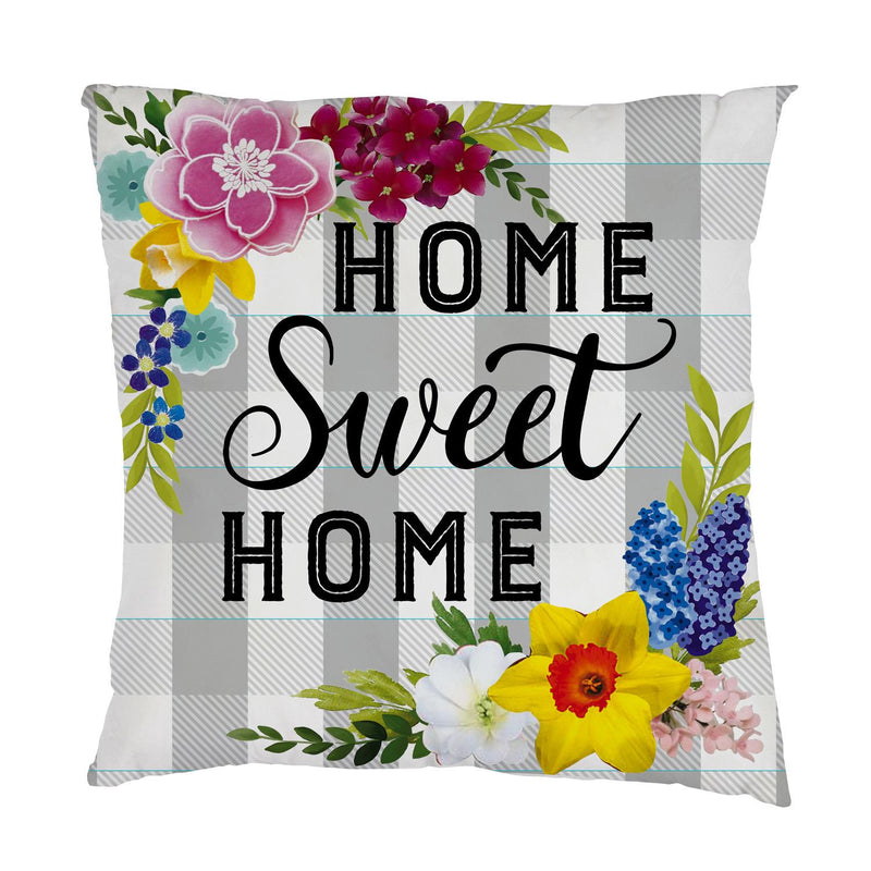 Home Sweet Home Plaid Interchangeable Pillow Cover