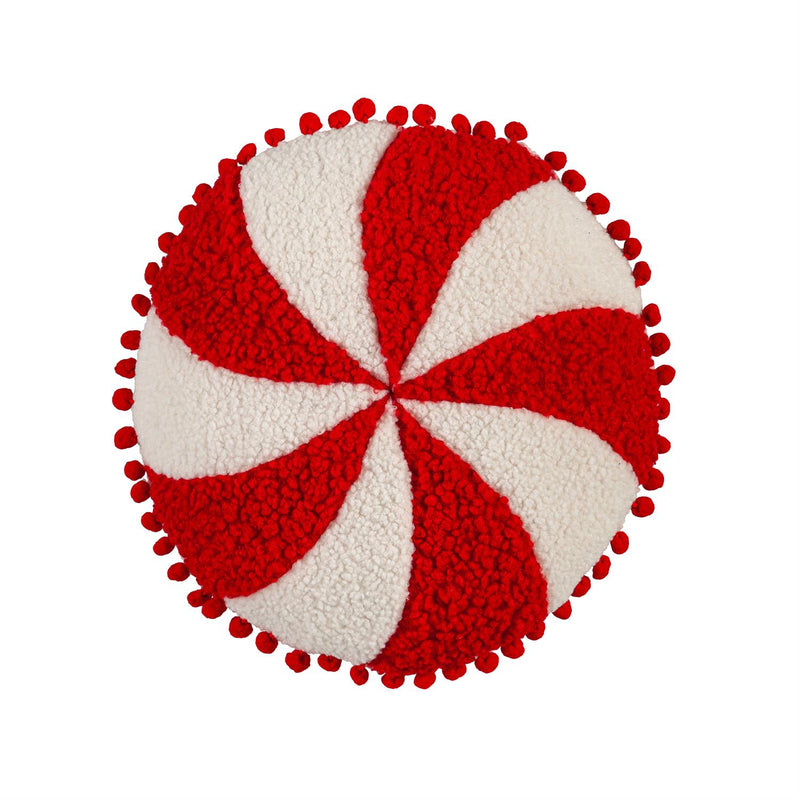 15" x 15" Peppermint Shaped Pillow