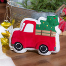14" Shaped Pillow, Truck with Tree,4sp31001