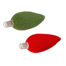 7.5" x 20.5" Shaped Pillow, Christmas Bulb