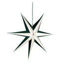 LED Foldable Paper Star with Velvet, 2 Asst: Red/Green