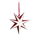 LED Small Foldable Paper Star with Velvet, 2 Asst: Red/Green