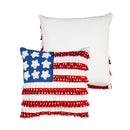 American Flag Pleated Square Pillow, 16"