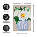Magnolia Mason Jar Garden Burlap Flag