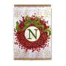 Flag, Gar, Holiday Monogram Wreath N