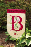 Flag, Gar, Floral Scroll Monogram T