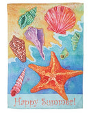 Garden Sub Suede Happy Summer Shells Flag