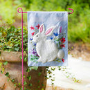 Fuzzy Bunny Garden Linen Flag