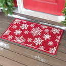 Indoor/Outdoor Hooked Rug, Polypropylene, Snowflake, 24"x42"