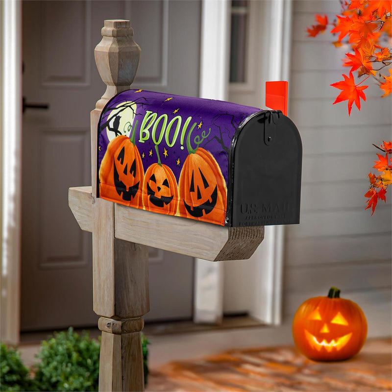 Pumpkin Boo Mailbox Cover
