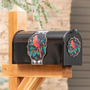 Cardinal Mailbox Saddle with Magnetic Mailbox Door Decor Set