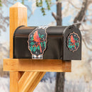 Cardinal Mailbox Saddle with Magnetic Mailbox Door Decor Set