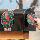 Cardinal Mailbox Saddle with Magnetic Mailbox Door Decor Set