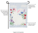 Fuzzy Bunny Garden Linen Flag