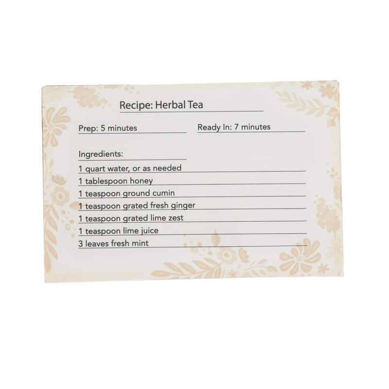 Recipe Tin with Recipe Cards and Ceramic Cups, Blooming Garden