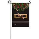 Candy Cane Dog Garden Suede Flag