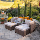Pallet Buy Steel Wicker 5pcs Modular Set with Cushion