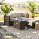 Pallet Buy Steel Wicker 5pcs Modular Set with Cushion