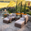 Pallet Buy Steel Wicker 5pcs Modular Set with Cushion