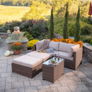 Pallet Buy Steel Wicker 5pcs Modular Set with Cushion