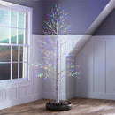 7'H Indoor/Outdoor Birch Tree with 280 Warm White and Multicolor Lights