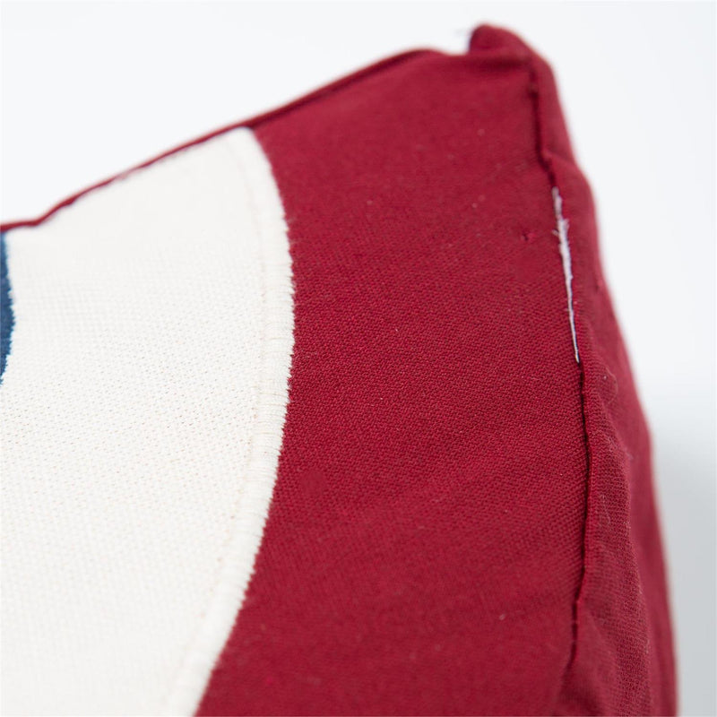 Indoor/Outdoor Star-Spangled Flag Slice Pillow