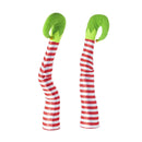 Holiday Striped Elf Legs, Set of 2