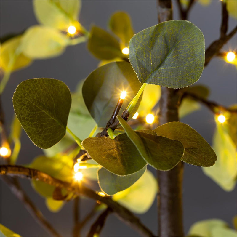 Small Lighted Eucalyptus Tree with 72 Lights