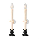 Suction Cup Window Candles with Timer and Remote, Set of 2, Onyx Onyx