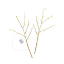 Indoor/Outdoor Gold Metallic Branches with Warm white Lights, Set of 2